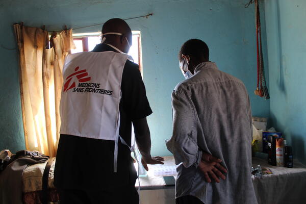 Community TB Nurse showing Video Observed Treatment (VOT) to Patient.