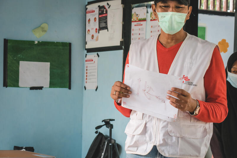 Ahmad Suryadi, a member of the MSF Community Health Promotion team