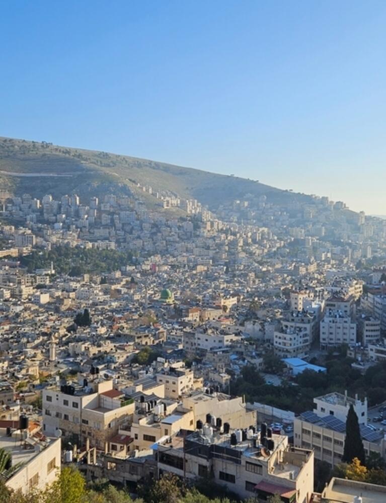 Overview of Nablus City in December 2023